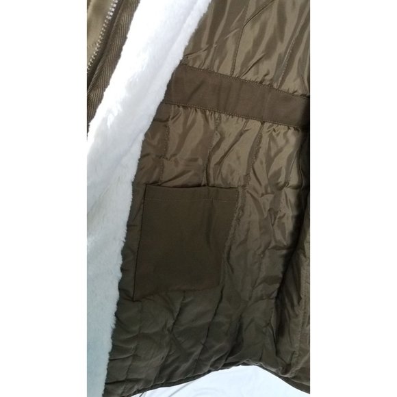 Centigrade Women's Sz. 2X Olive Parka Coat with Faux Fur Details NEW - Picture 7 of 12